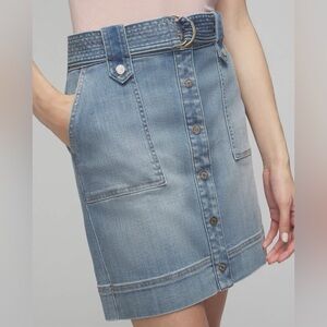 NWT WHBM Denim Utility Boot Skirt